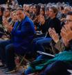 BARCELONA, 15/03/2025.- El expresidente de la Generalitat de Catalunya, Pere Aragonès (2d), participa junto al lider de ERC, Oriol Junqueras (3d, delante) en el 30º Congreso Nacional de Esquerra Republicana de Catalunya que se celebra este sábado en Martorell, después de que retomara la presidencia del partido el pasado diciembre. En este cónclave se debate la ponencia política y la ponencia estatutaria del partido. EFE/ Quique García
