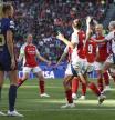 LISBON (Portugal), 24/05/2025.- Arsenal player Stina Blackstenius celebrates her goal with her teamates against Barcelona during the final between Arsenal and Barcelona at the Jose Alvalade Stadium in Lisbon, Portugal, 24th of May 2025. (Liga de Campeones, Lisboa) EFE/EPA/MIGUEL A. LOPES