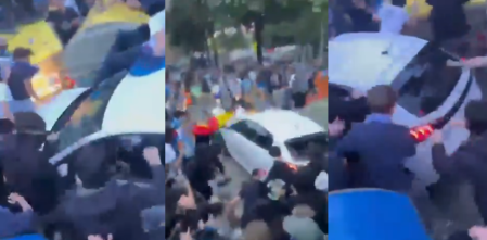 Un nou vídeo mostra que l'autora de l'atropellament al camp de l'Espanyol ja havia envestit abans alguns aficionats