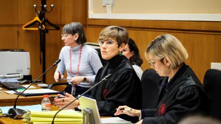 L'advocada de Dani Alves, Inés Guardiola, durant el judici a l'exfutbolista